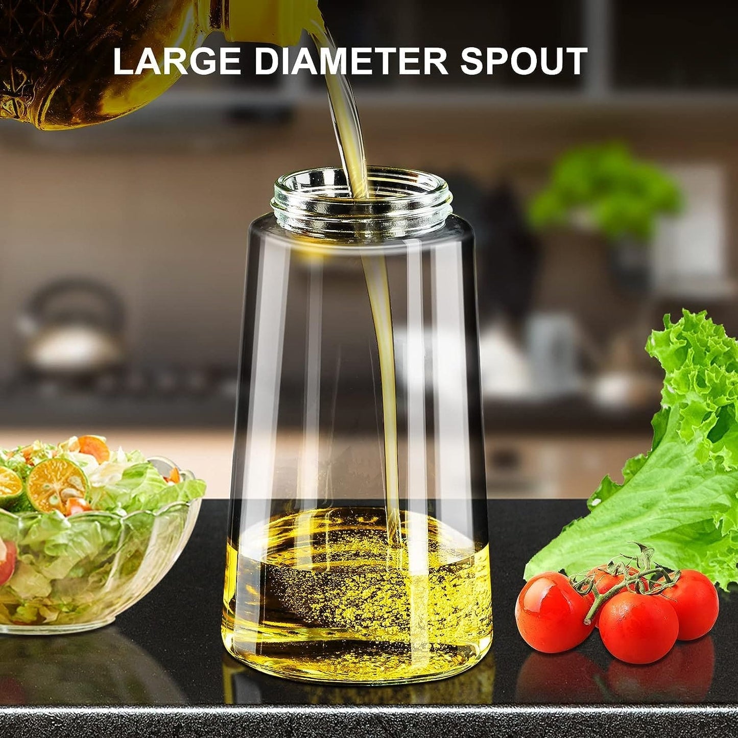 2-in-1 Oil Spray & Pour Glass Bottle Dispenser