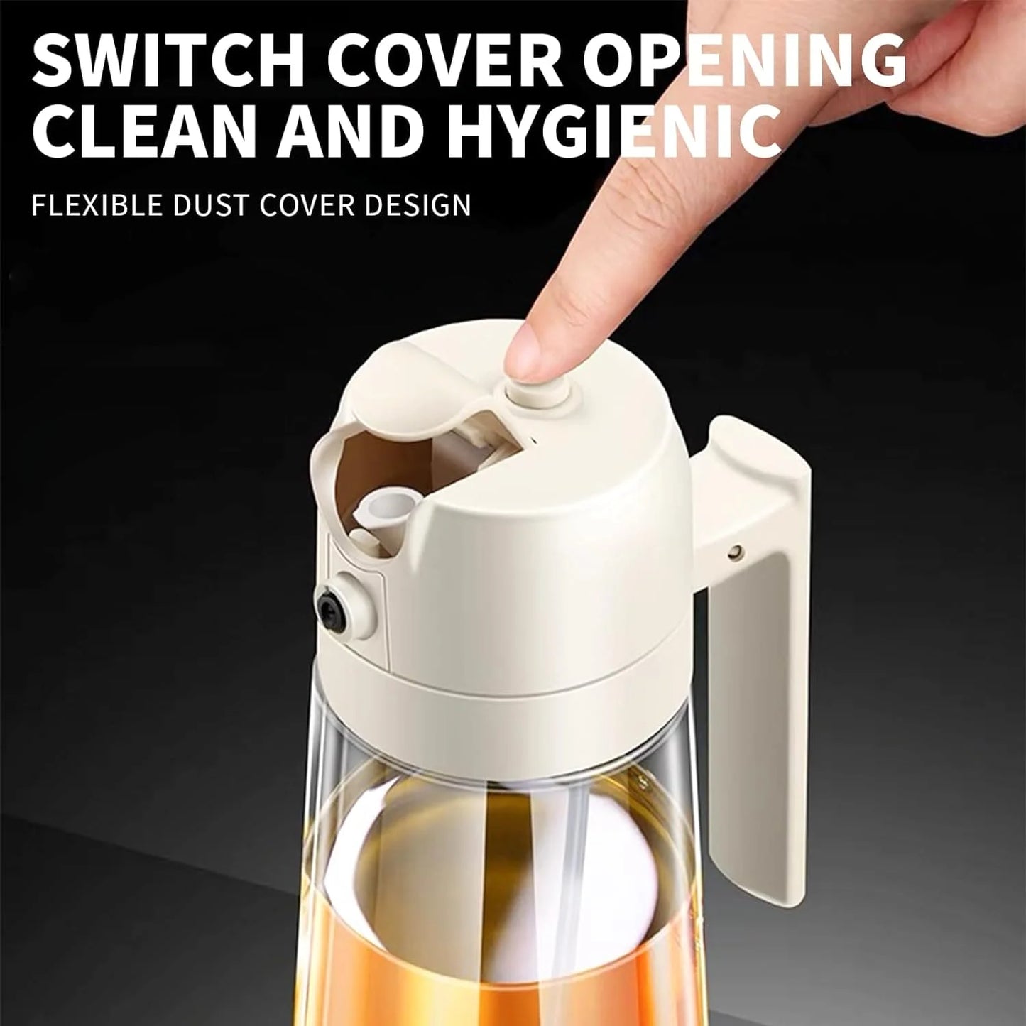 2-in-1 Oil Spray & Pour Glass Bottle Dispenser