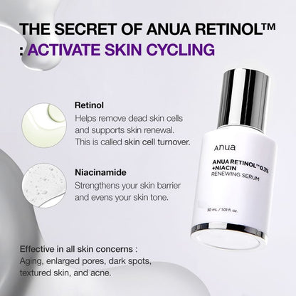 Anua Retinol 0.3%+Niacin Renewing Serum 30ml