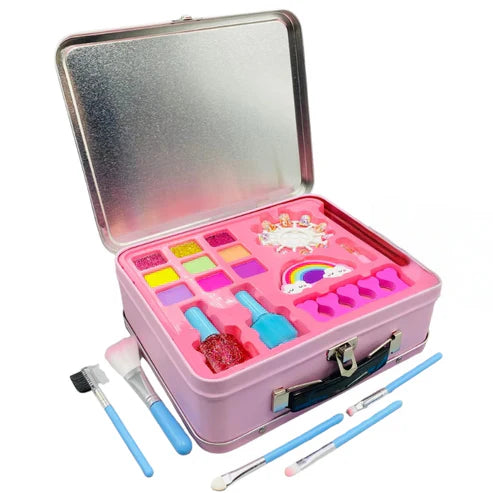 Unicorn Shiny Makeup Bag for Girls – Soft, Washable Princess Set