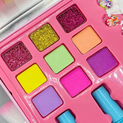 Unicorn Shiny Makeup Bag for Girls – Soft, Washable Princess Set