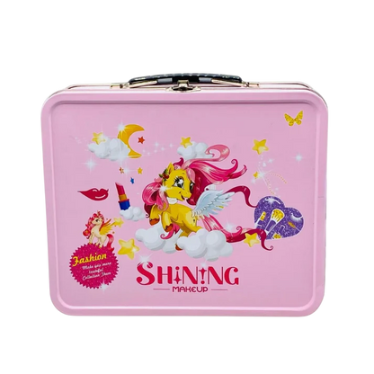 Unicorn Shiny Makeup Bag for Girls – Soft, Washable Princess Set