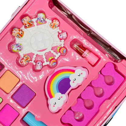 Unicorn Shiny Makeup Bag for Girls – Soft, Washable Princess Set