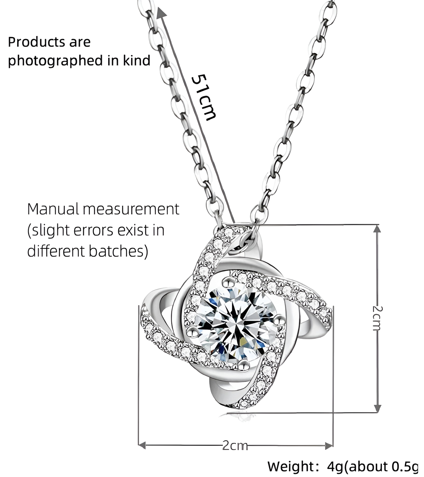 Women's Four-Leaf Clover Pendant Necklace with Diamonds in Brass