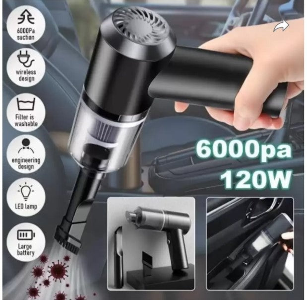 Portable Vacuum Cleaner Duster Blower 3 in 1 Air Pump Wireless Handheld Clean Microscopic Dust From Car, Home, Vehicle Interior Cleaner, Computer, Laptop, Flower, Mirror