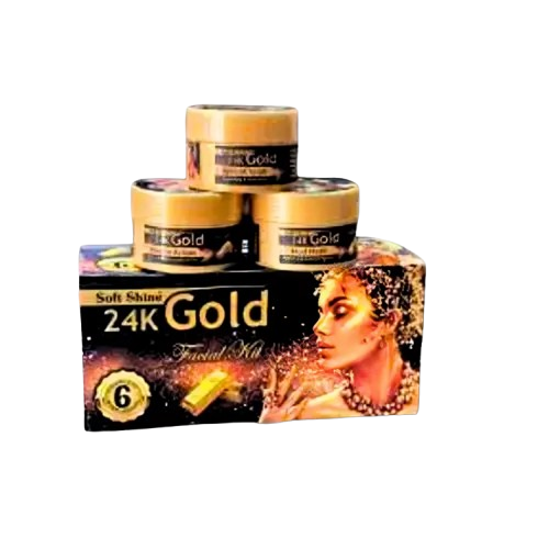 Soft Shine 24K Gold Whitening Facial Kit | 6-Step Glow | 300ml