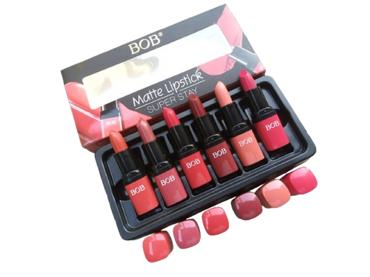 Set of 6 Matte Bob Lipsticks