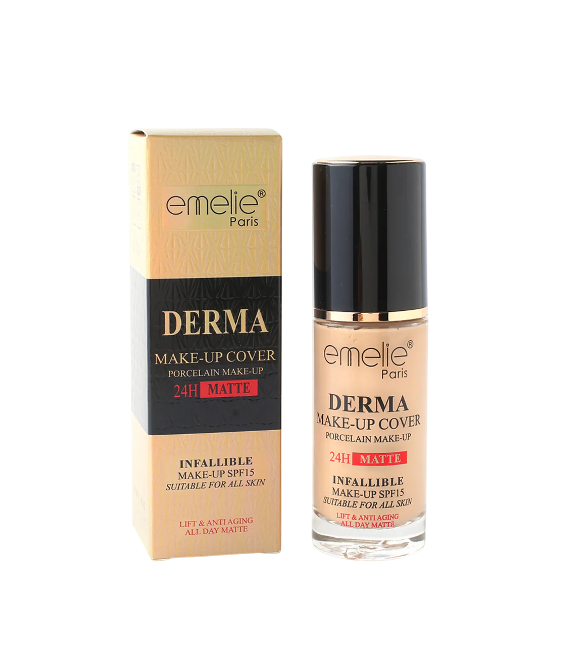 Emelie Derma Full Coverage Makeup Foundation 40ml