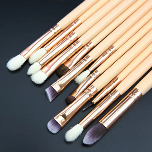 Zoeva 15-Piece Eye Makeup Brush Set with Travel Pouch