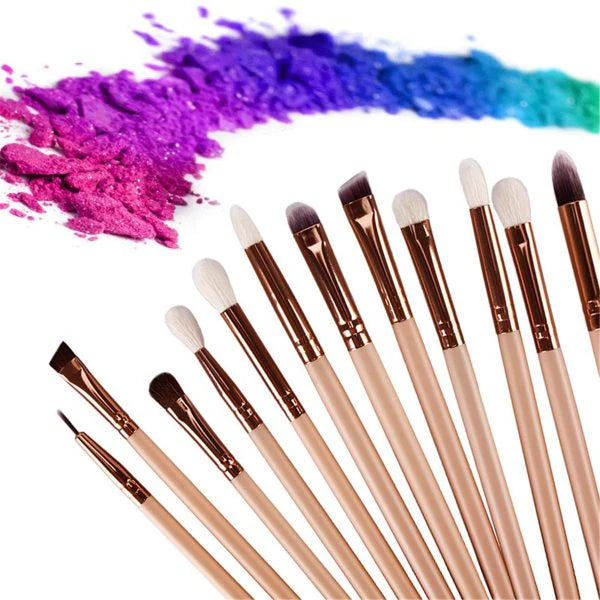 Zoeva 15-Piece Eye Makeup Brush Set with Travel Pouch