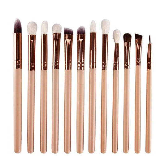 Zoeva 15-Piece Eye Makeup Brush Set with Travel Pouch