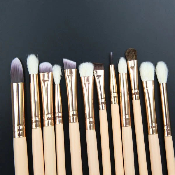 Zoeva 15-Piece Eye Makeup Brush Set with Travel Pouch