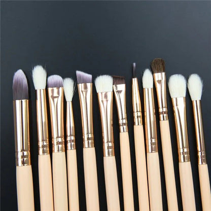 Zoeva 15-Piece Eye Makeup Brush Set with Travel Pouch
