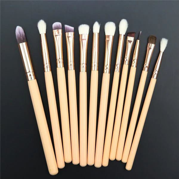 Zoeva 15-Piece Eye Makeup Brush Set with Travel Pouch