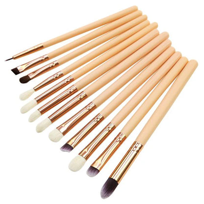 Zoeva 15-Piece Eye Makeup Brush Set with Travel Pouch