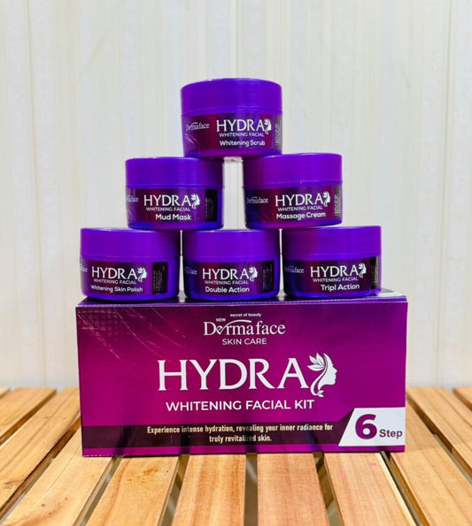 Derma Face Hydra Whitening Facial Kit | 6-Step Glow | 300ml