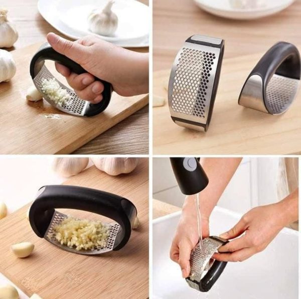Stainless Steel Garlic Press Rocker | Easy & Dishwasher-Safe