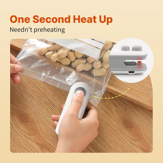 Heat Sealer and Cutter 2-in-1 Mini  | USB Rechargeable Food Sealer