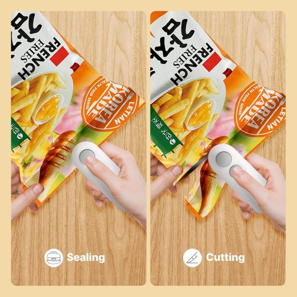 Heat Sealer and Cutter 2-in-1 Mini  | USB Rechargeable Food Sealer