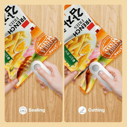 Heat Sealer and Cutter 2-in-1 Mini  | USB Rechargeable Food Sealer