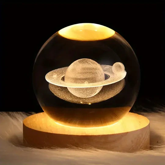 3D Ball Crystal Glass LED Table Lamp