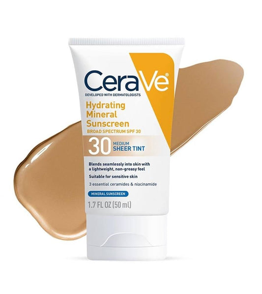 Cerave Hydrating Sunscreen SPF 30 Face Sheer Tint 50Ml