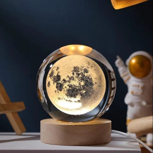 3D Ball Crystal Glass LED Table Lamp