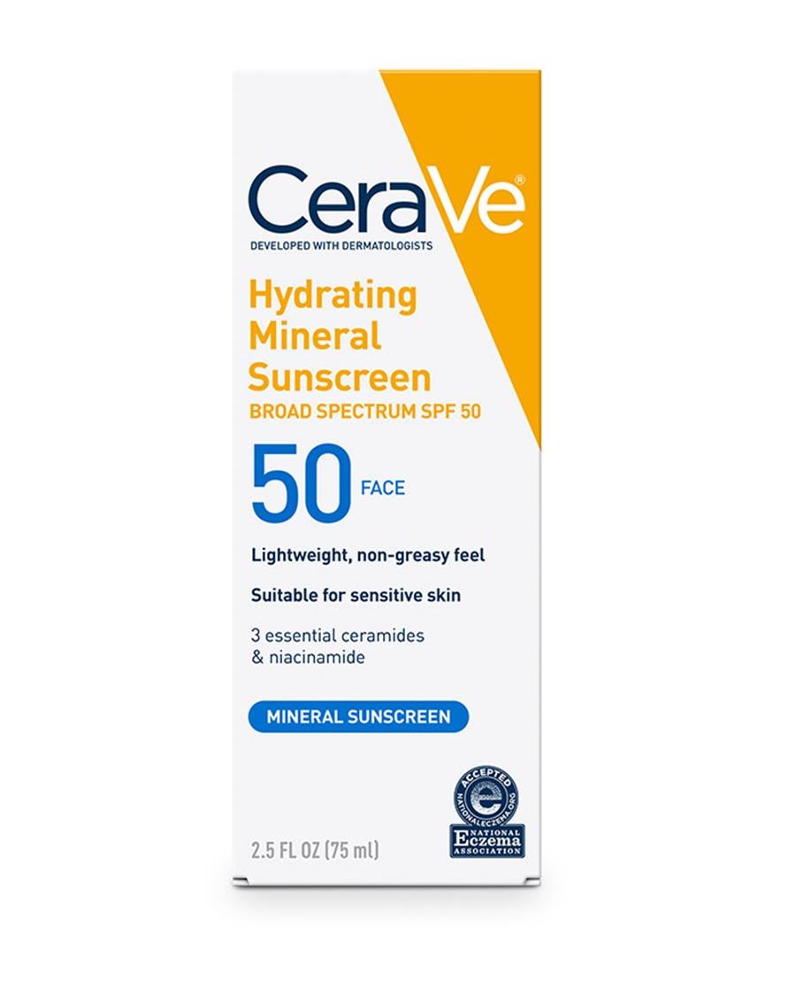 CeraVe Hydrating Mineral Sunscreen SPF 50 Face Lotion 75ml